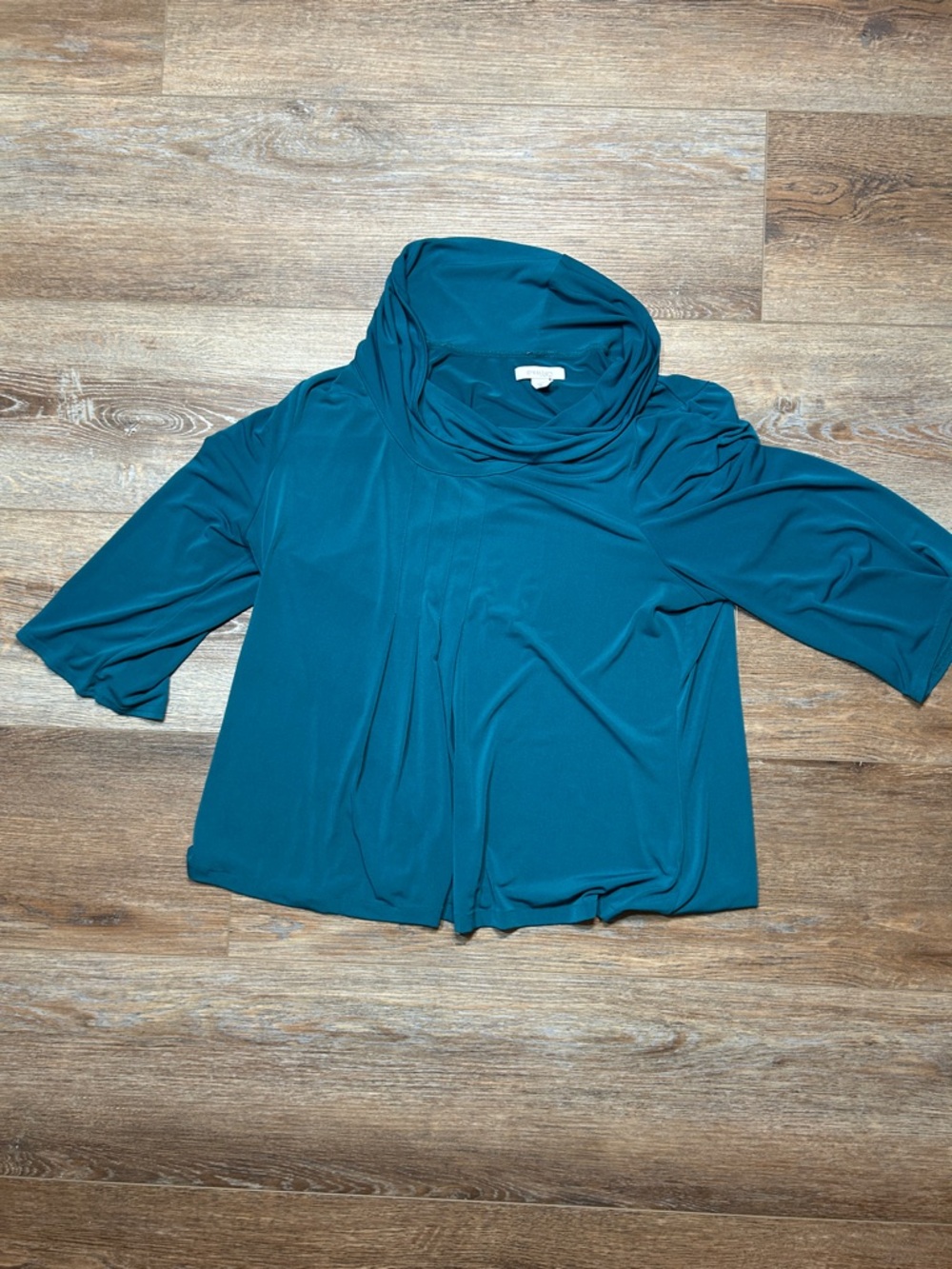 dressbarn Teal Scoop Neck Top